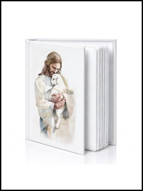 Other - Jesus and Lamb Christian Hardcover Photo Album 4x6 18 Pockets Lay Flat